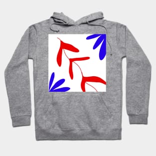 red blue flowers abstract background Hoodie